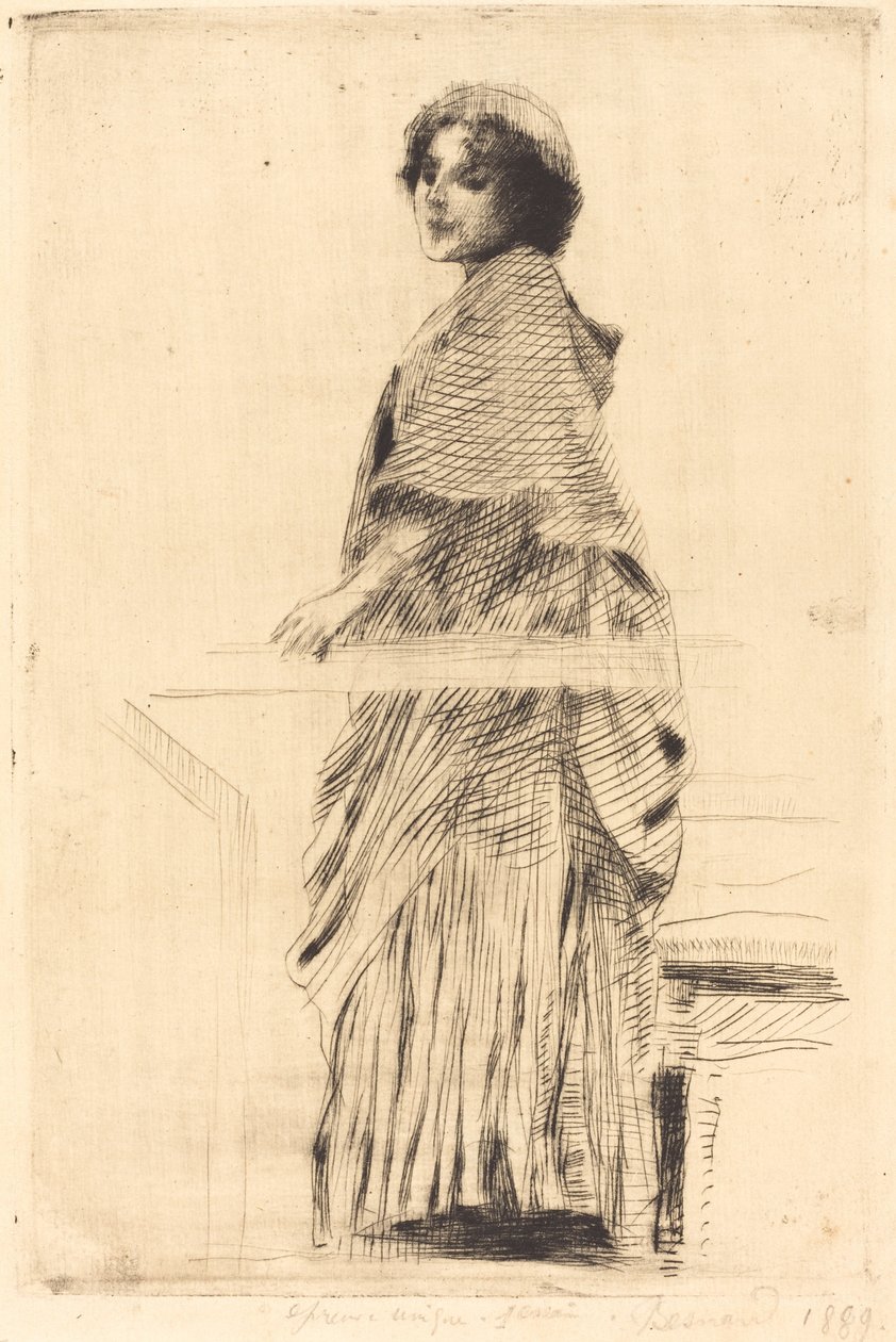 Woman in a Cape Woman in a Cape, 1889. av Paul Albert Besnard