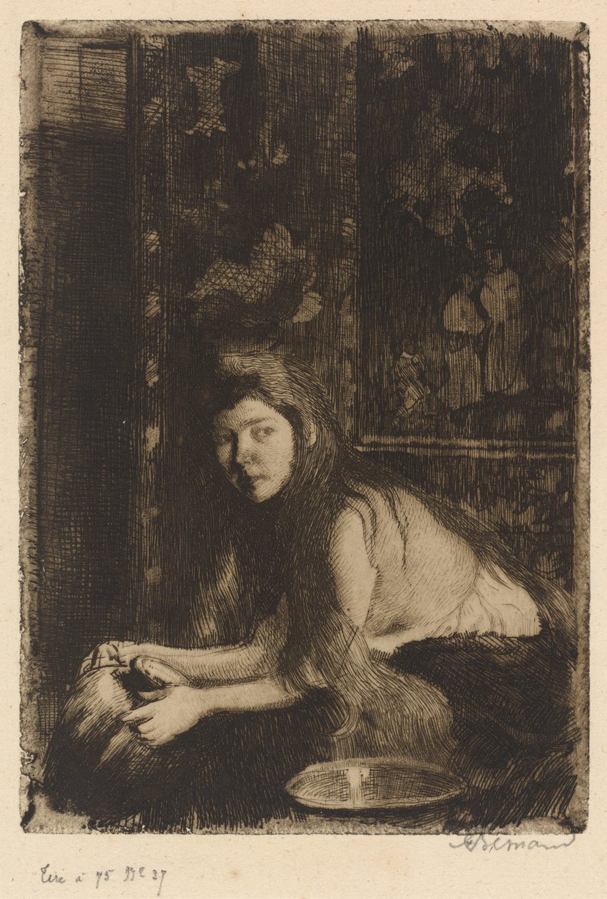 Kvinna med en vas La femme au vase, 1894. av Paul Albert Besnard