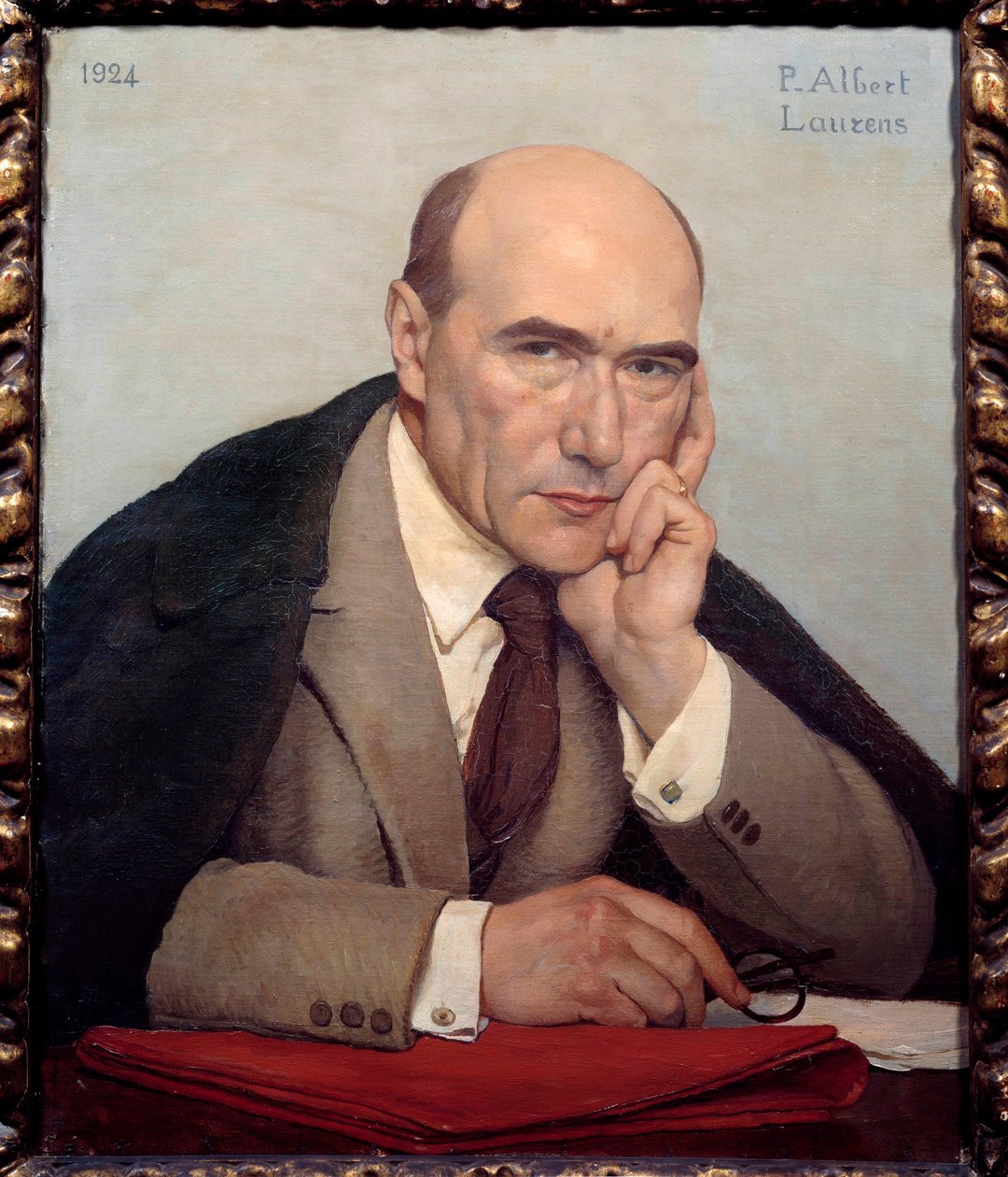 Porträtt av den franske författaren Andre Gide (1869-1951) av Paul Albert Laurens