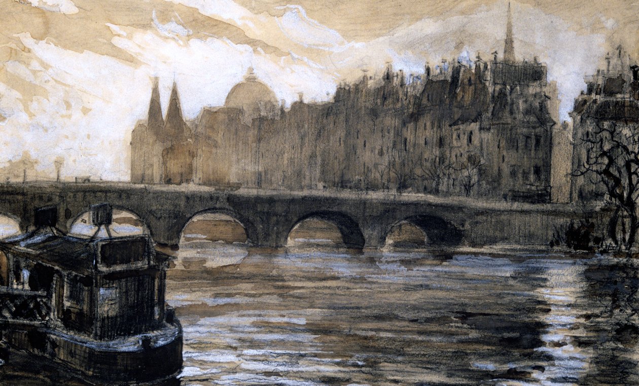 "Seinefloden i Paris", 1900-talet av Paul Ambroise Valery