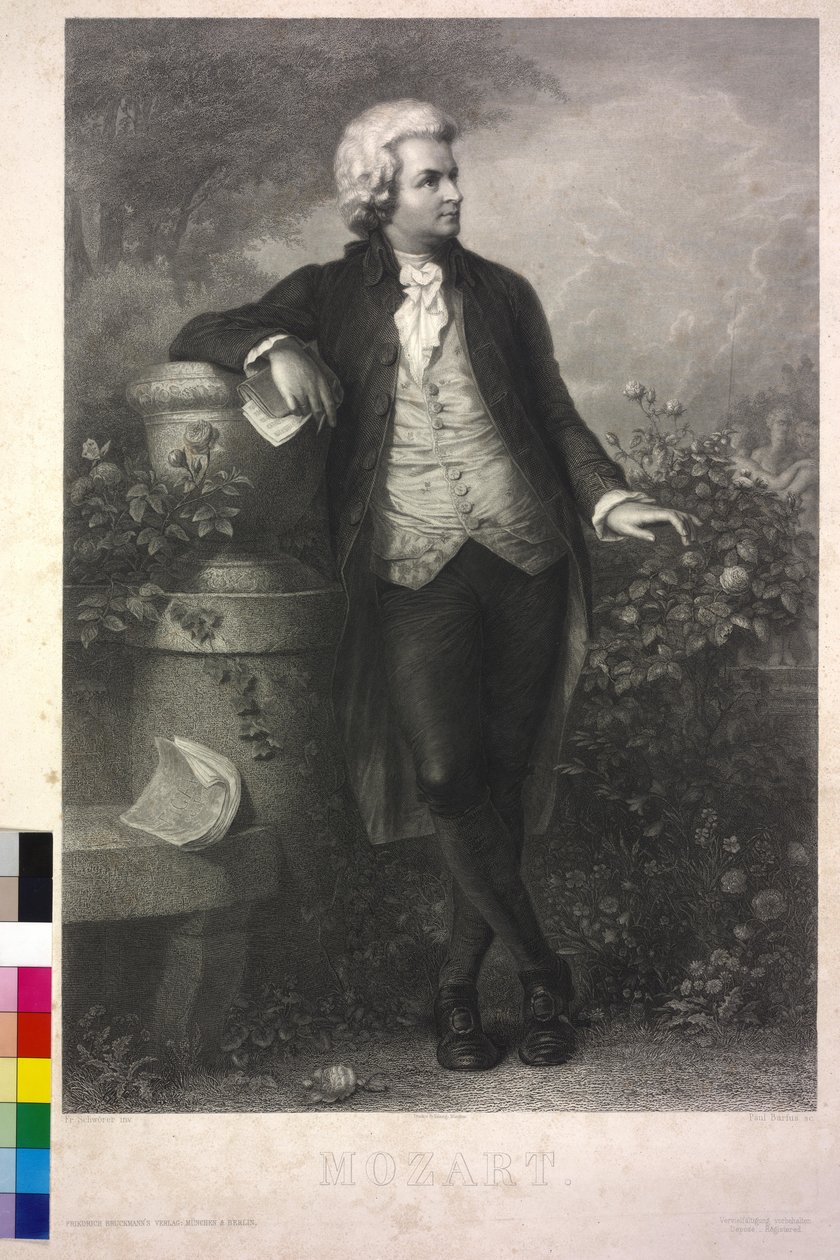 Mozart (etsning) av Paul Barfus