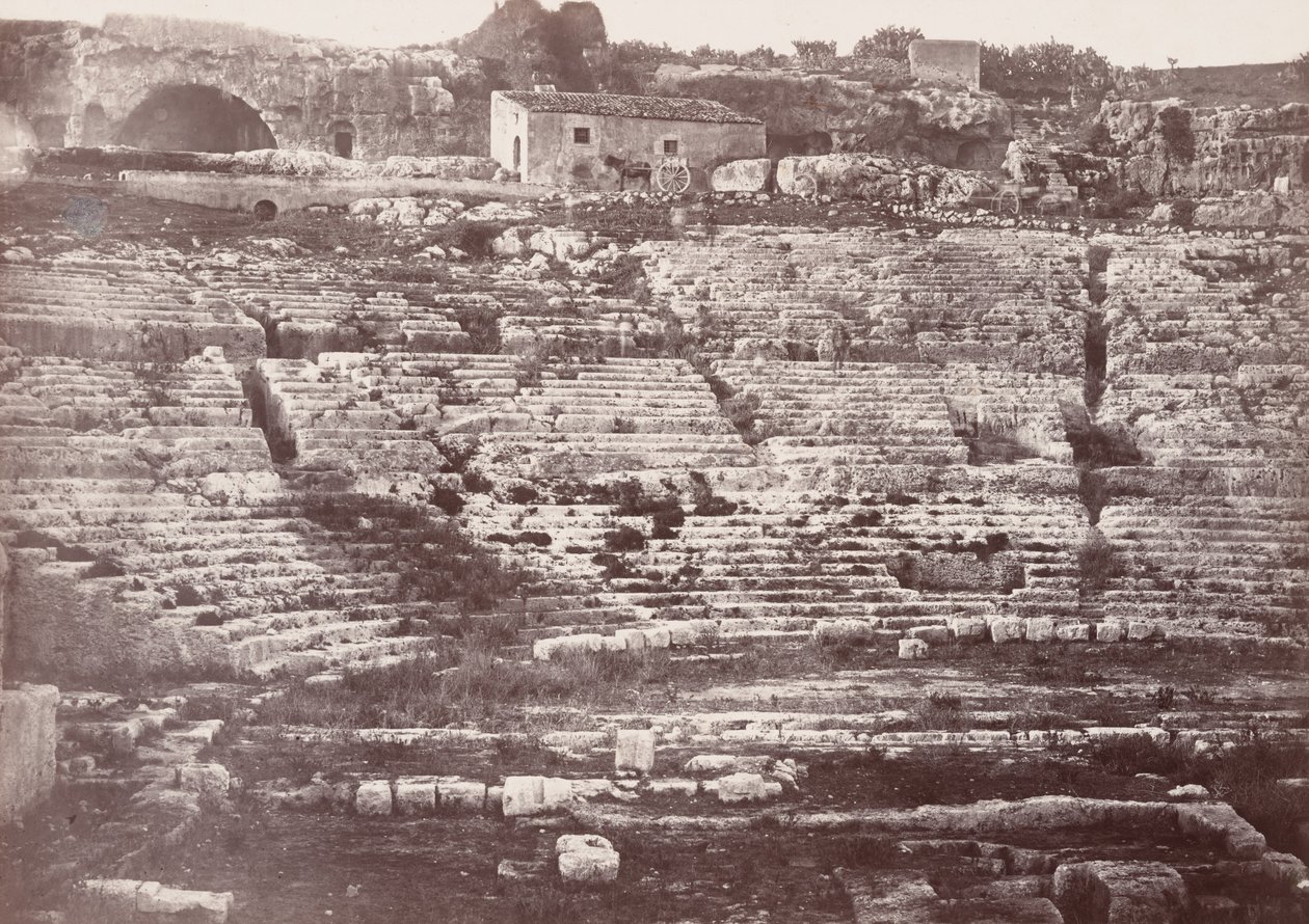 Theatre de Syracuse (Amfiteatern i Syracuse),1865 (foto) av Paul Berthier