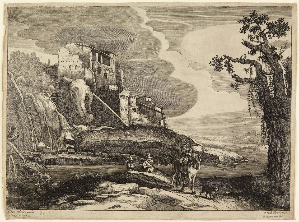 Ruiner och ryttare av Paul Bril
