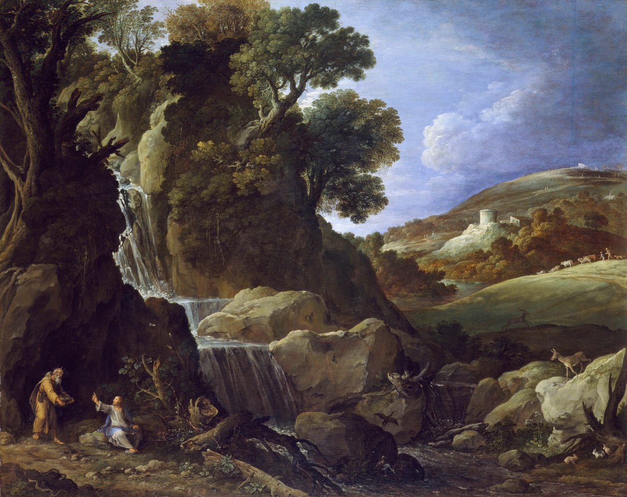 Kristus frestad i vildmarken, 1626 av Paul Bril