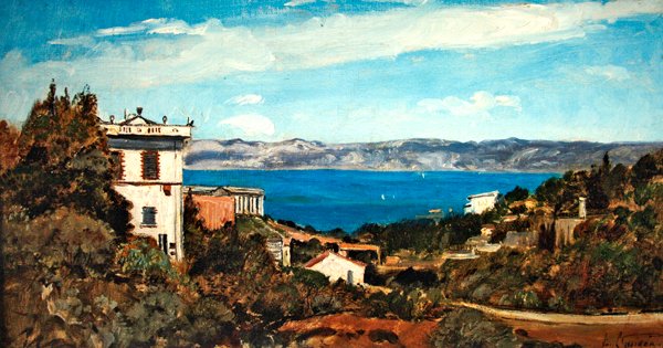 Marseillebukten, Saint-Henri (olja på duk) av Paul Camille Guigou
