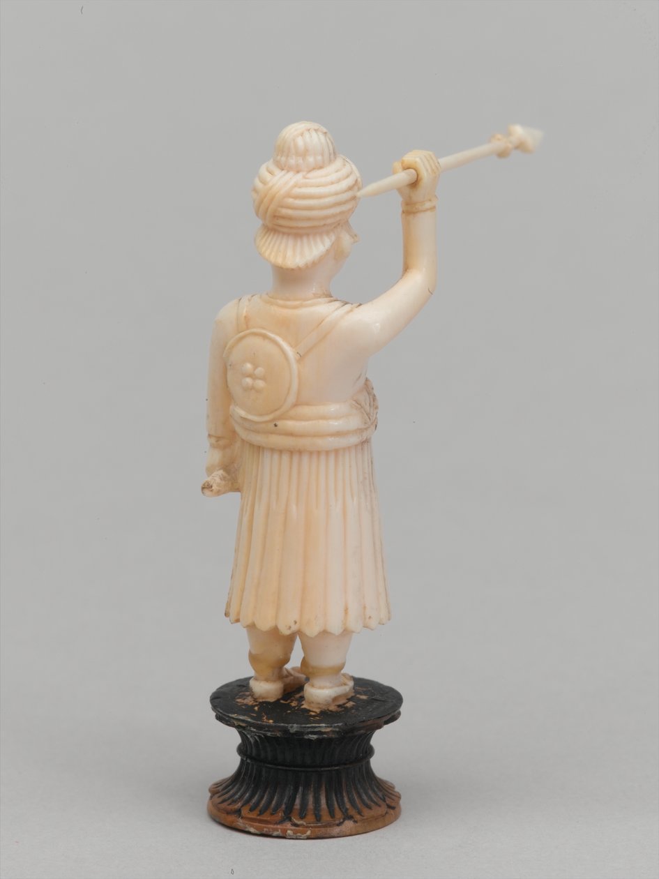 Svart bonde, schackpjäs, Indien, 1820 ca av Paul Carpentier