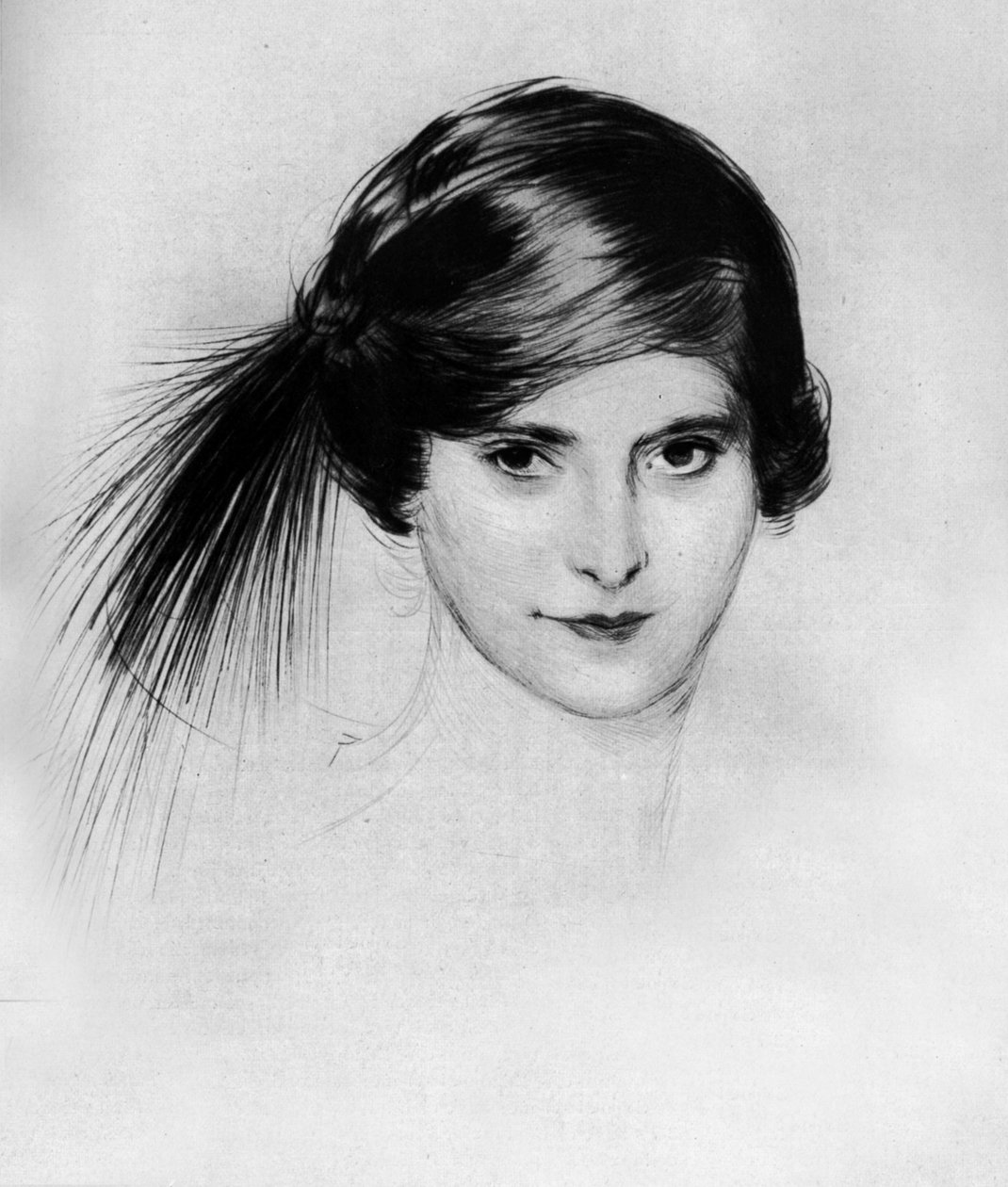 Helena Rubinstein porträtt från tidningen "Le theatre" maj 1912 av Paul Cesar Helleu