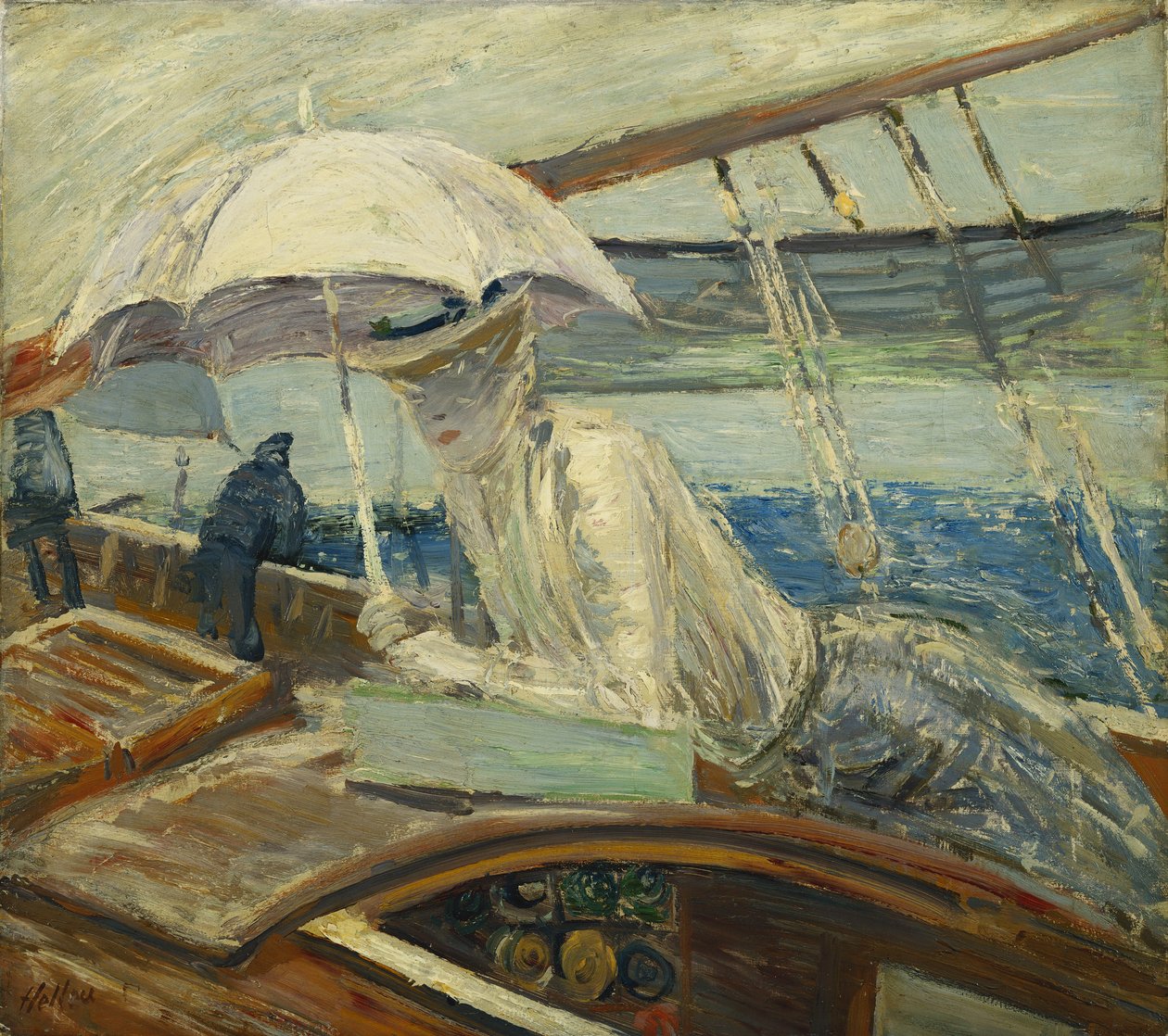 Fröken. Helleu till sjöss, Yachtfågel; Madame Helleu och Mer, Yacht Bird, av Paul Cesar Helleu