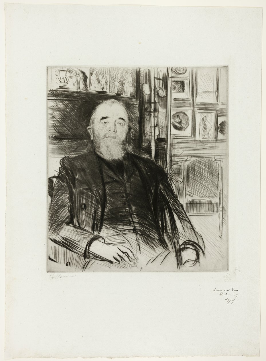 Porträtt av Alexis Rouart av Paul Cesar Helleu