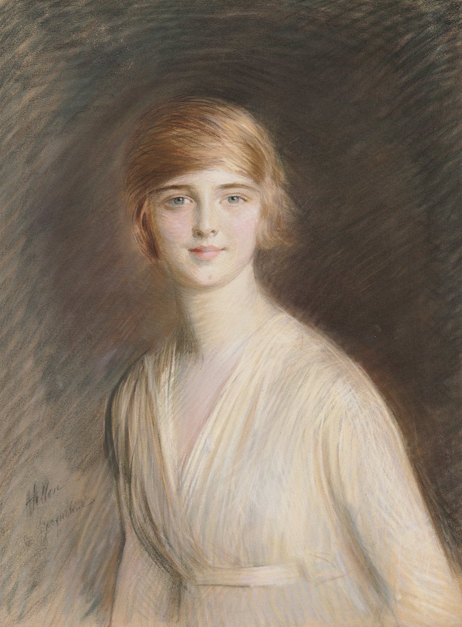 Porträtt av Jacqueline (pastell på papper) av Paul Cesar Helleu