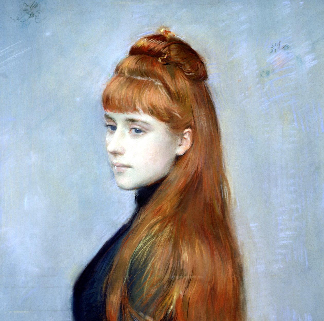 Porträtt av Mademoiselle Alice Guerin (detalj av 154179) av Paul Cesar Helleu