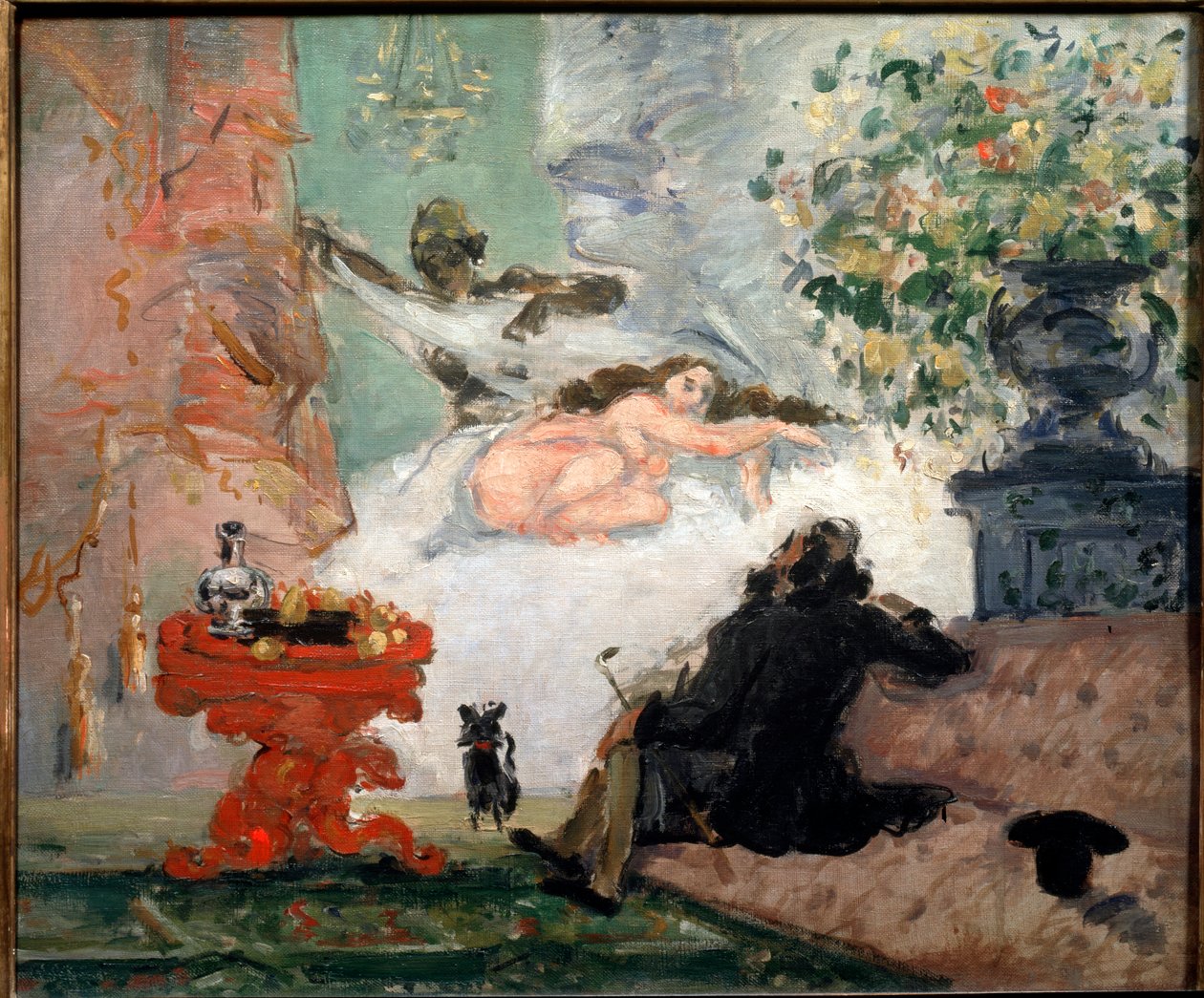 En modern Olympia (olja på duk av Paul Cézanne