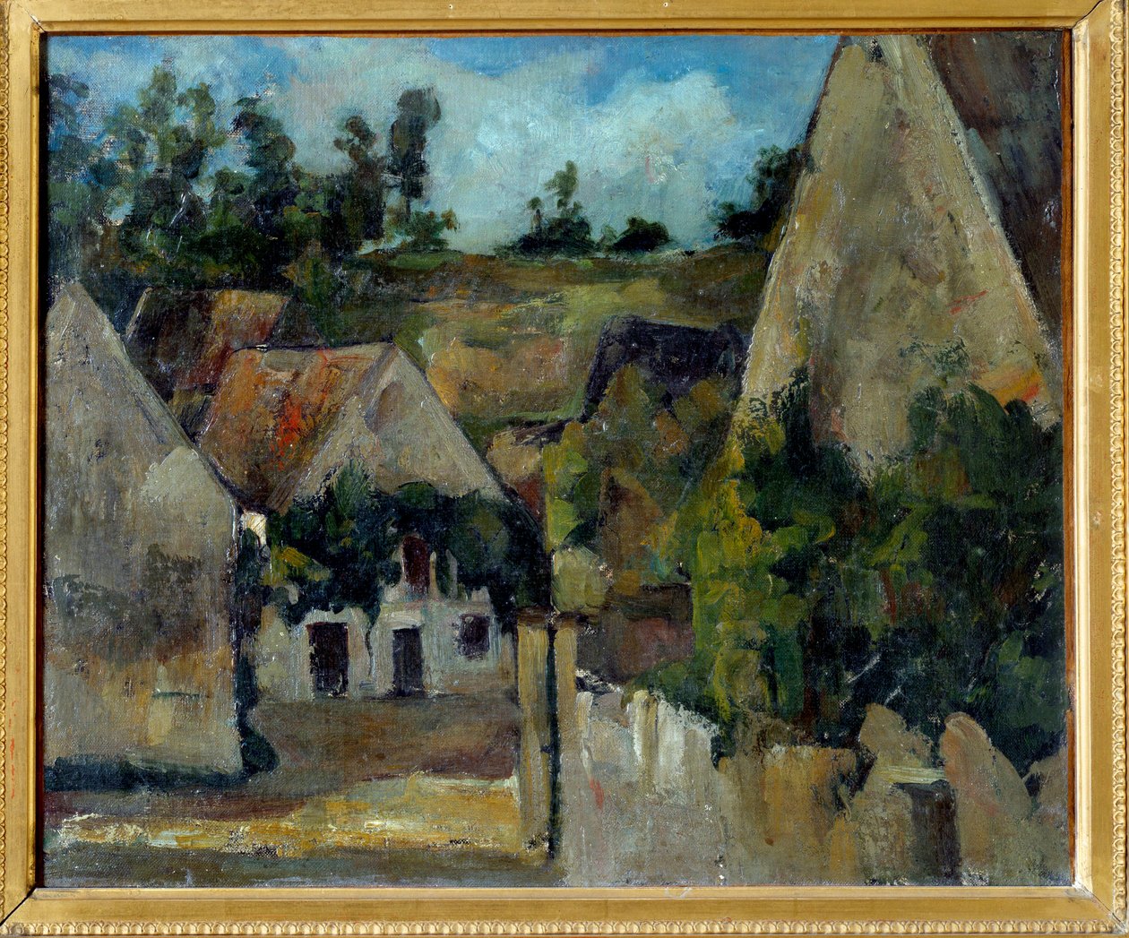 Korsningen av rue Remy i Auvers sur Oise (Auvers-sur-Oise) Målning av Paul Cezanne (1839-1906) 1873 Sön. 0,38 x 0,45 m Paris, Orsay-museet av Paul Cézanne