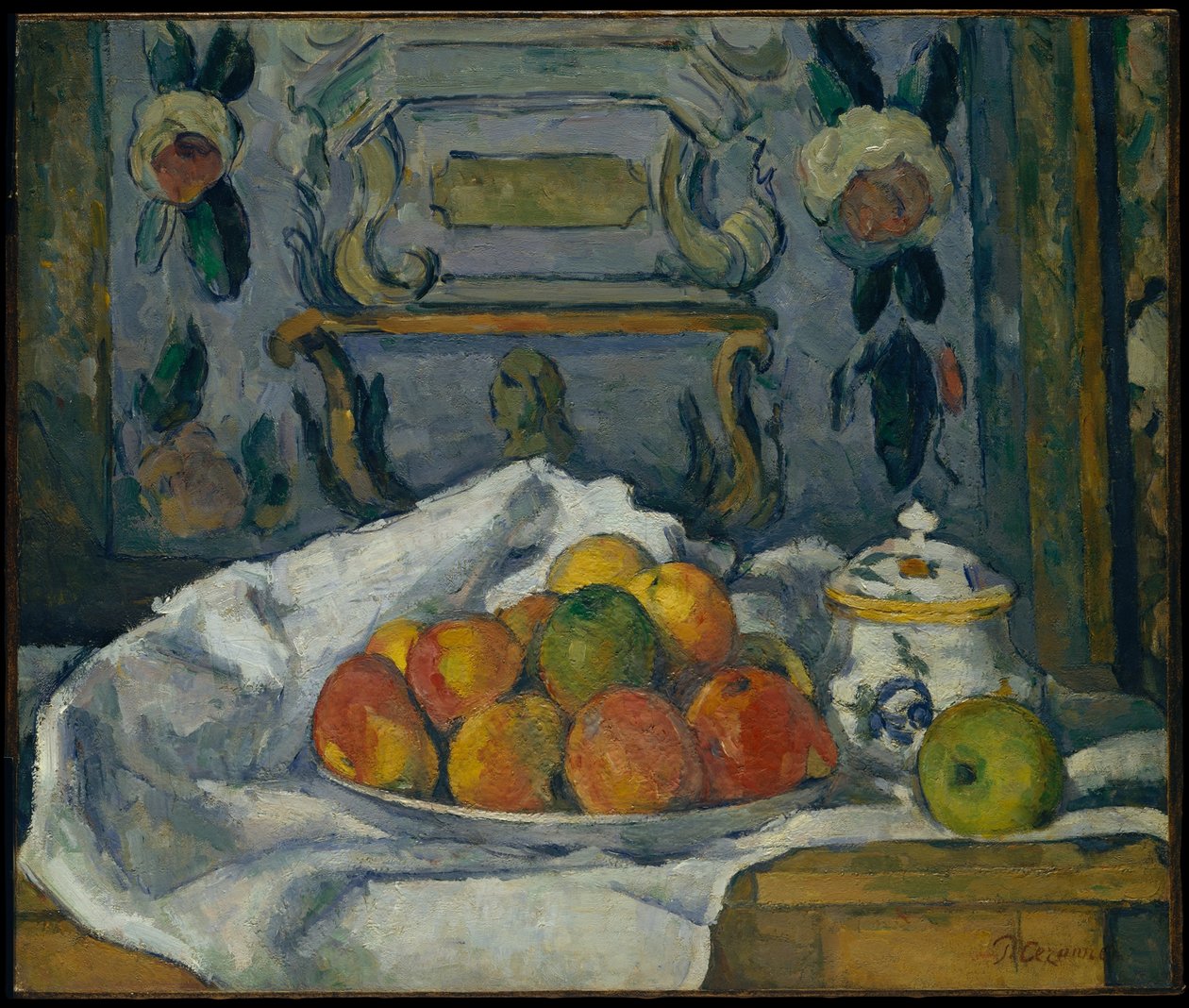 Fat med äpplen av Paul Cézanne
