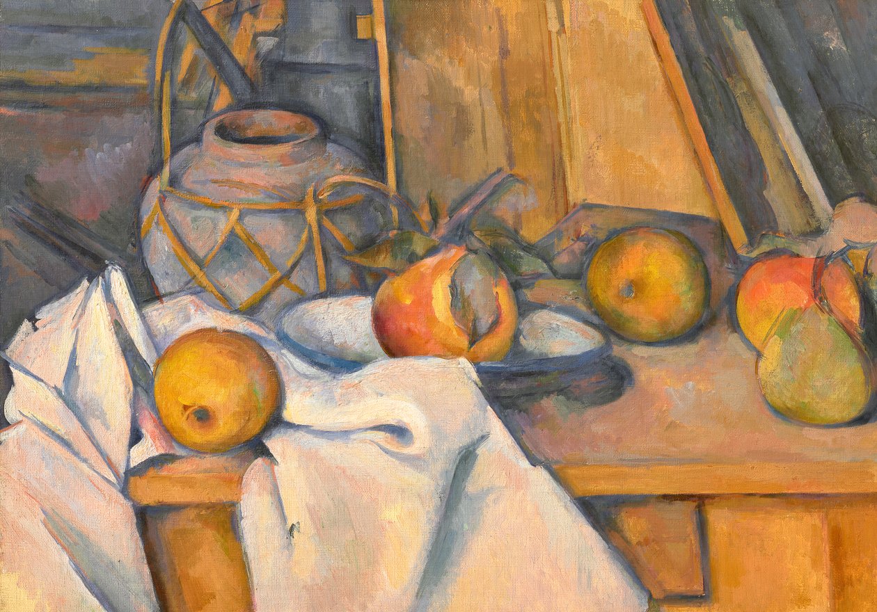 Frukt och ingefära i burk av Paul Cézanne
