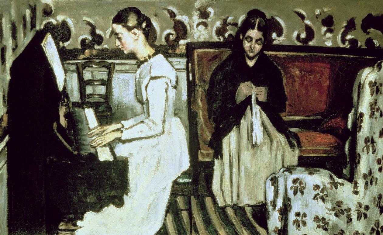Girl at the Piano (Overtyr till Tannhauser) av Paul Cézanne