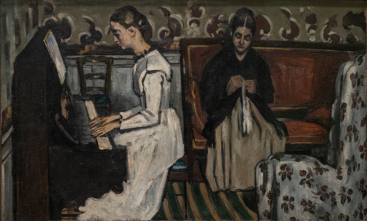 Flicka vid pianot (Overtyren till "Tannhäuser") av Paul Cézanne