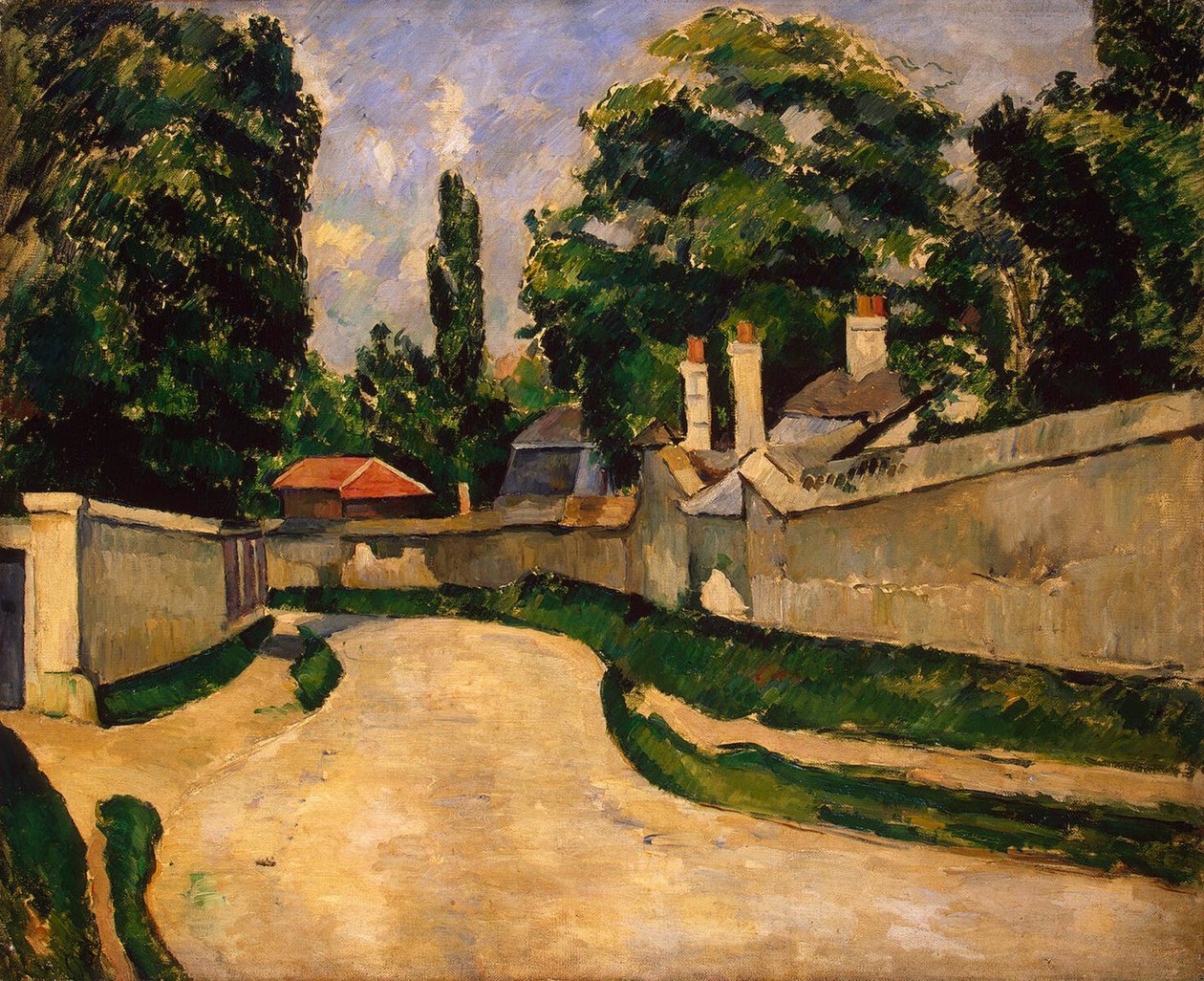 Hus längs en väg, ca 1881 (olja på duk) av Paul Cézanne