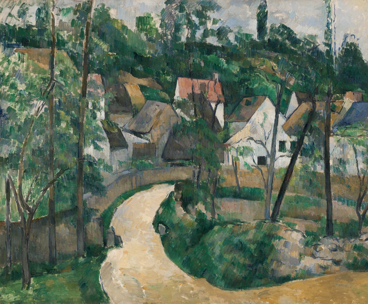 Den slingrande vägen av Paul Cézanne