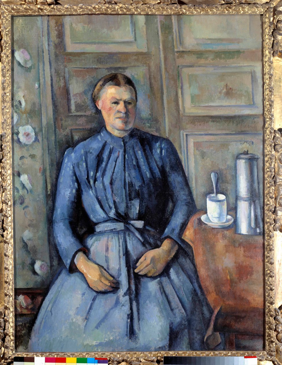 Kvinnan vid kaféet Målning av Paul Cezanne (1839-1906) 1890 Sön. 1,30 x 0,96 m Paris, Orsay-museet av Paul Cézanne