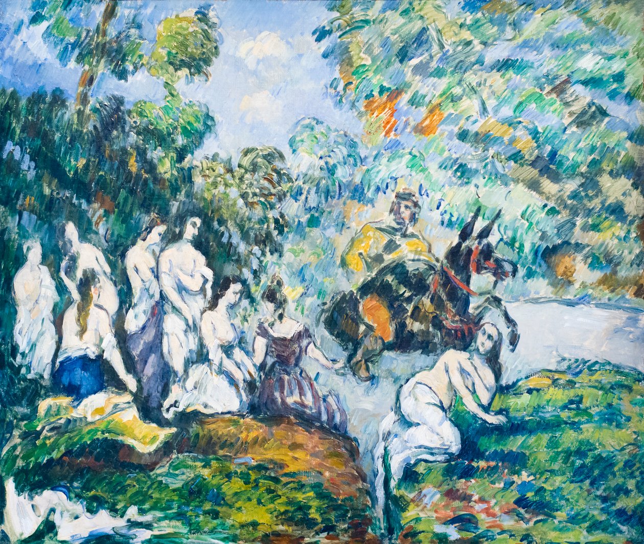 Legendarisk scen eller Sancho i vattnet, ca. 1878 (olja på duk) av Paul Cézanne