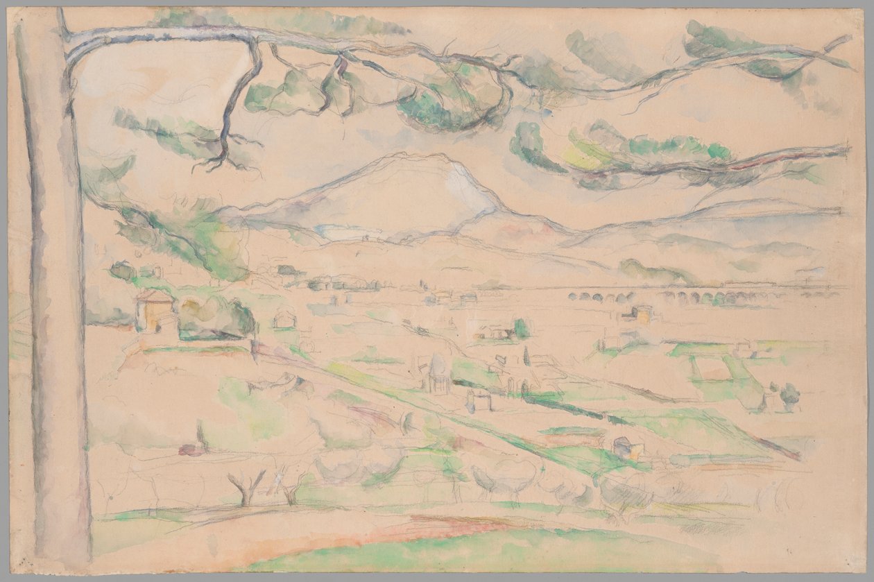 Montagne Saint-Victoire (Arc-dalen) av Paul Cézanne