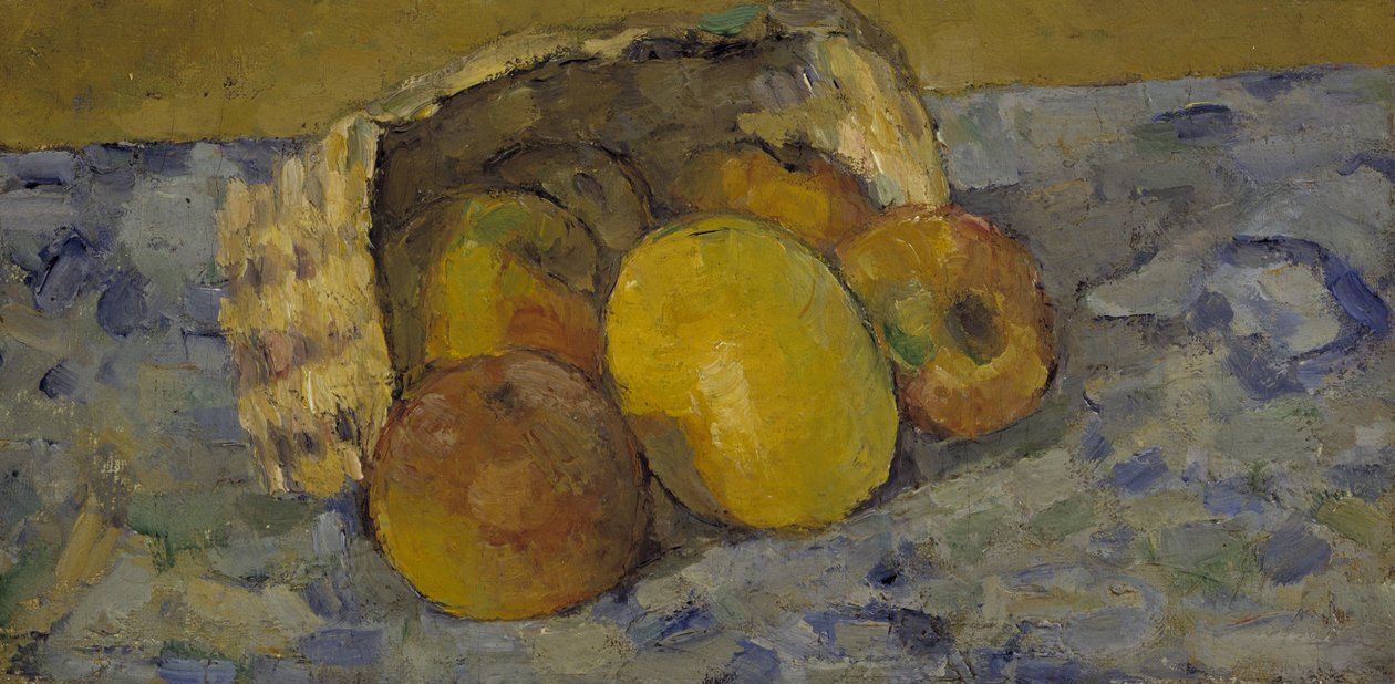 Vältad fruktkorg, ca 1877 (olja på duk) av Paul Cézanne