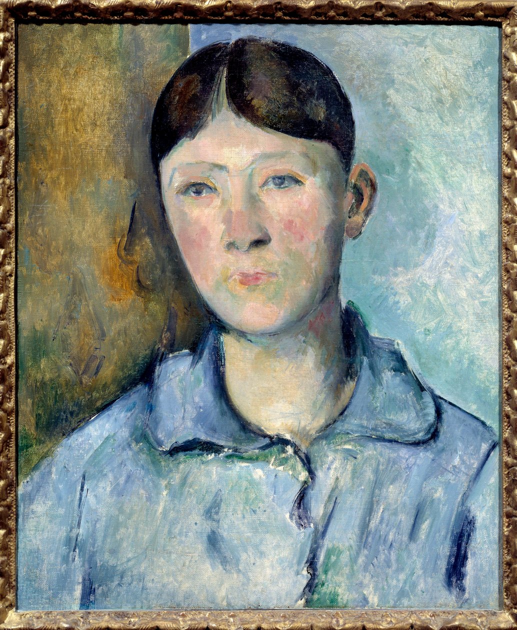 Porträtt av Madame Cezanne (nee Hortense Fiquet av Paul Cézanne
