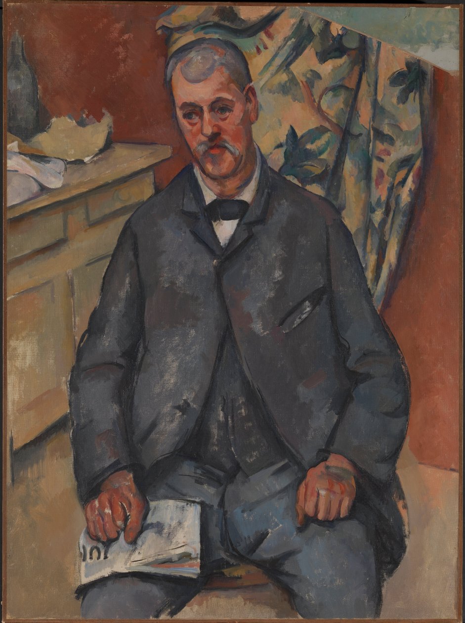 Porträtt av sittande man målning av Paul Cezanne (1839-1906) 1898 Oslo. Nasjonalgalleriet - Porträtt av en sittande man. Målning av Paul Cezanne (1839-1906) av Paul Cézanne