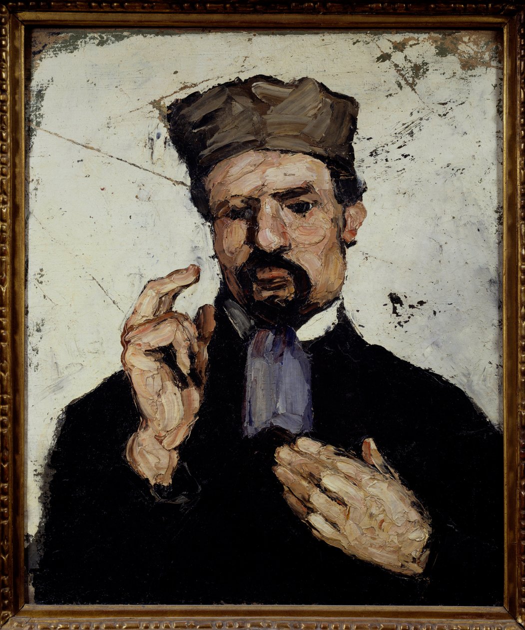 Porträtt av farbror Dominique i advokatmålning av Paul Cezanne (1839-1906) 1866 sön. 0,65x0,54 m Paris, musee d