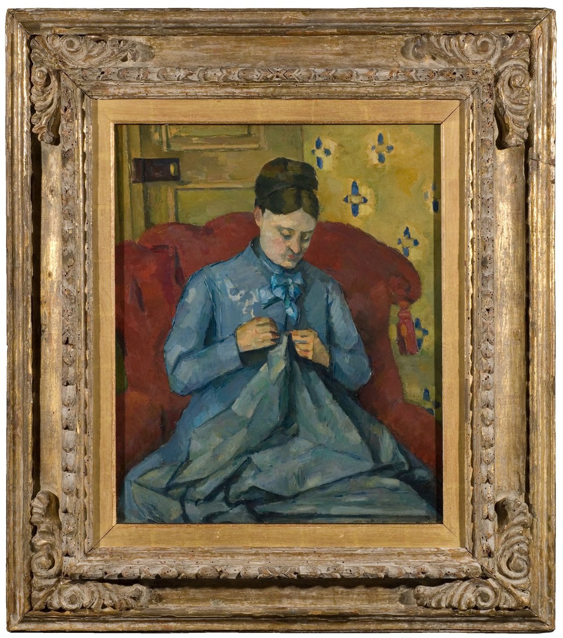 Porträtt av konstnärens hustru av Paul Cézanne
