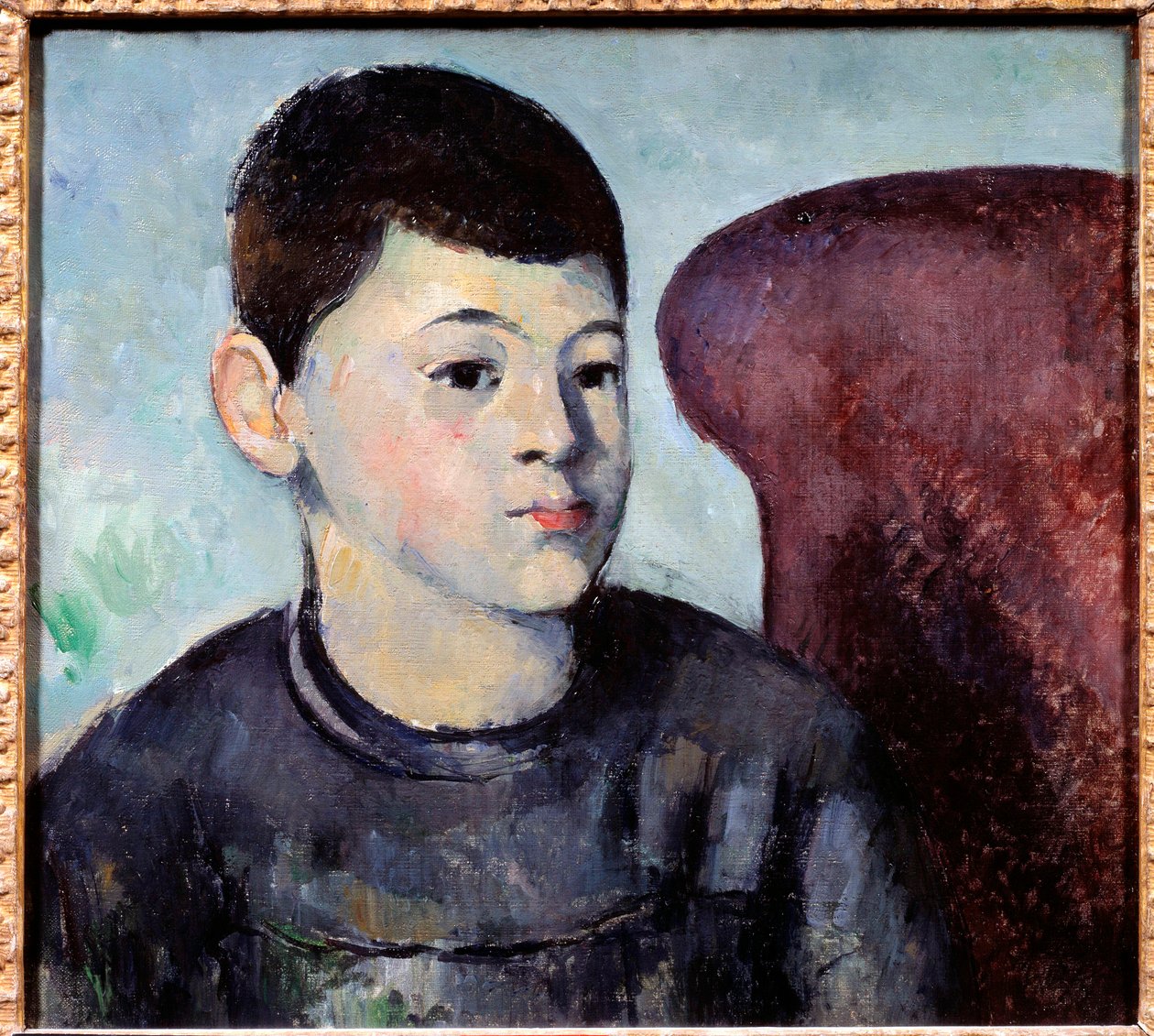 Porträtt av konstnärens son Målning av Paul Cezanne (1839-1906) 1880 Sön. 0,35x0,38 m Paris, Musee de l