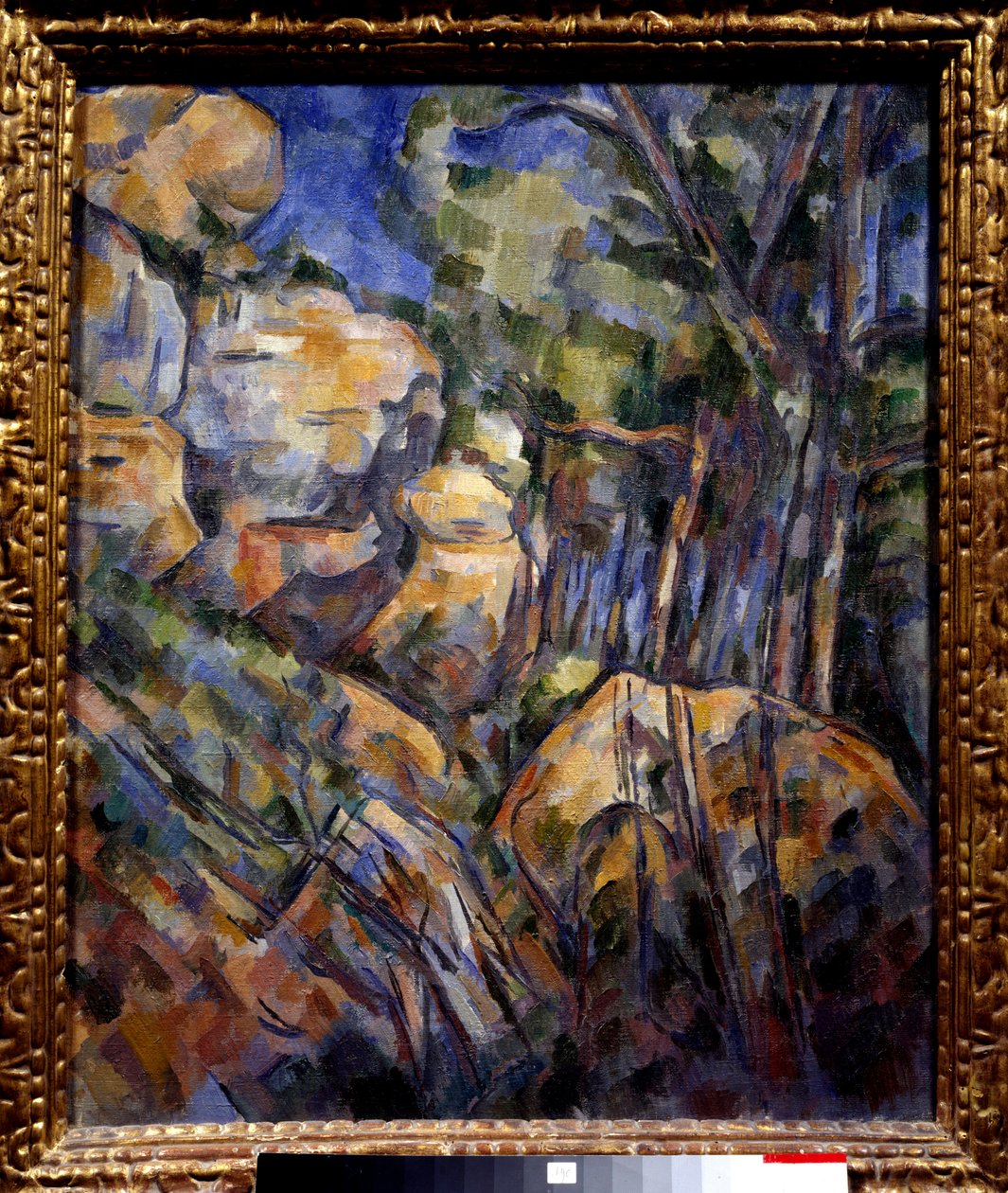 Sten nära grottorna ovanför det svarta slottet Målning av Paul Cezanne (1839-1906) 1904 Sön. 0,65x0,54 m Paris, musee d