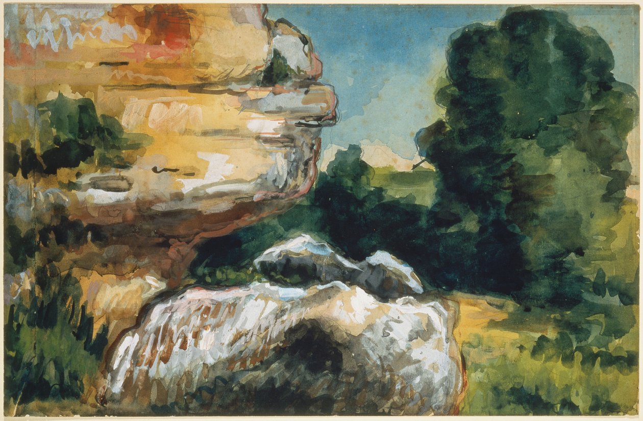 Klippor av Paul Cézanne