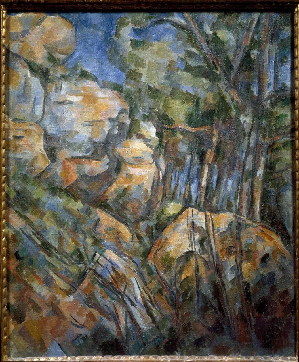 Stenar nära grottorna ovanför Chateau Noir (olja på duk, cirka 1904) av Paul Cézanne