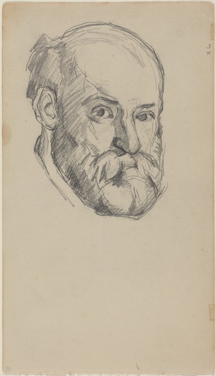 Självporträtt [framsida] av Paul Cézanne