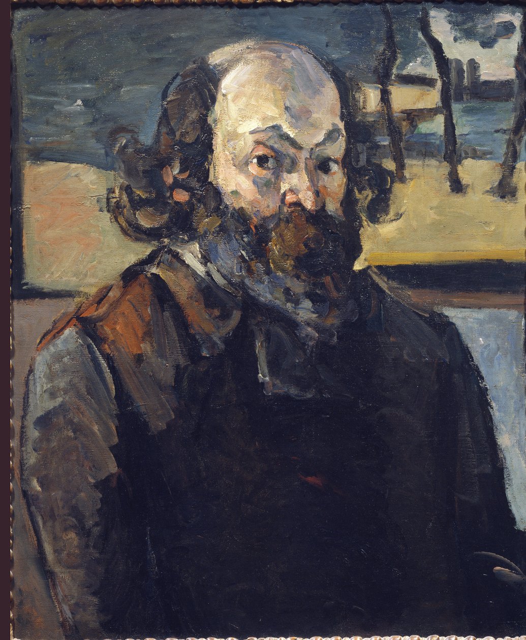 Självporträtt - Olja på duk av Paul Cézanne