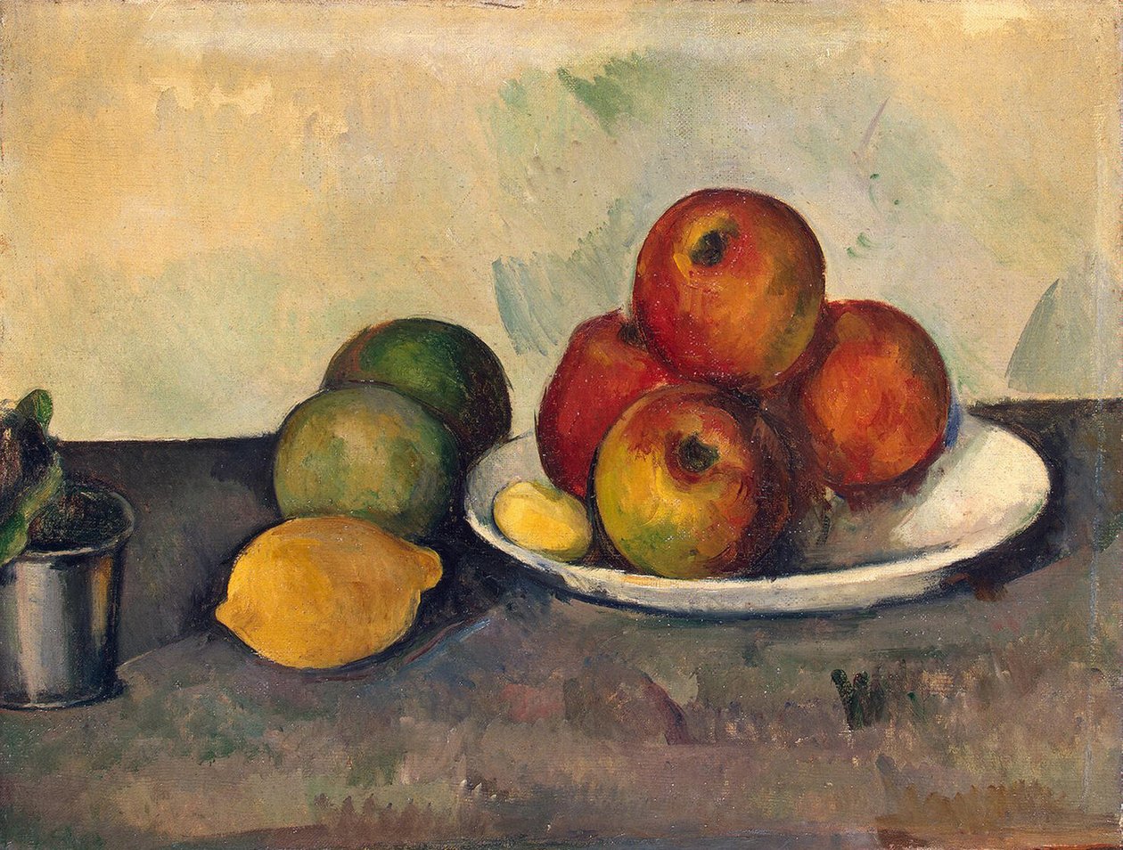 Stilleben med äpplen, ca 1890 (olja på duk) av Paul Cézanne