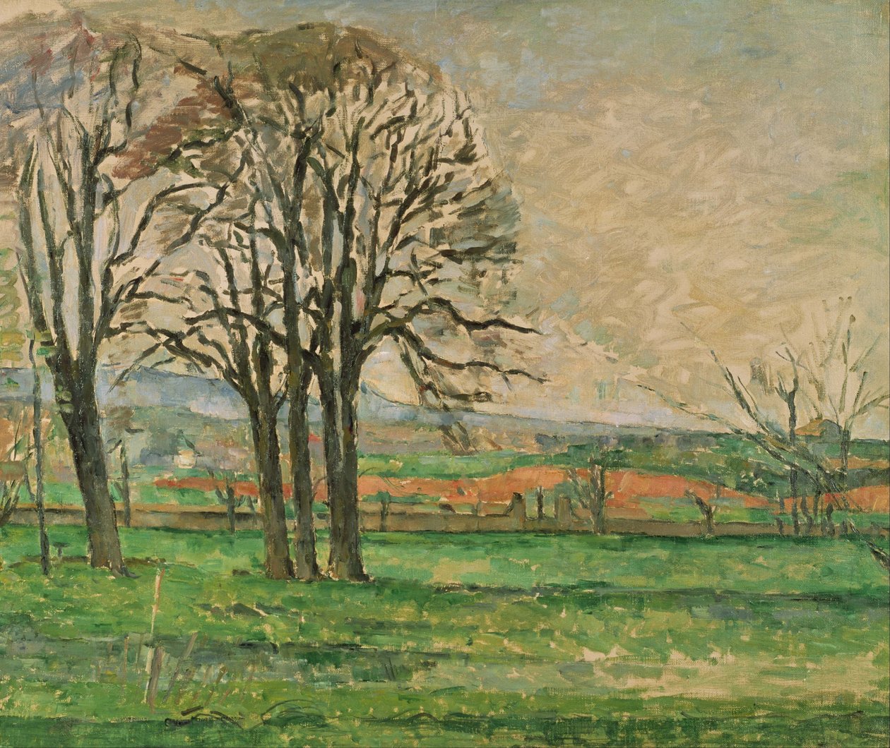 De kala träden vid Jas de Bouffan  av Paul Cézanne