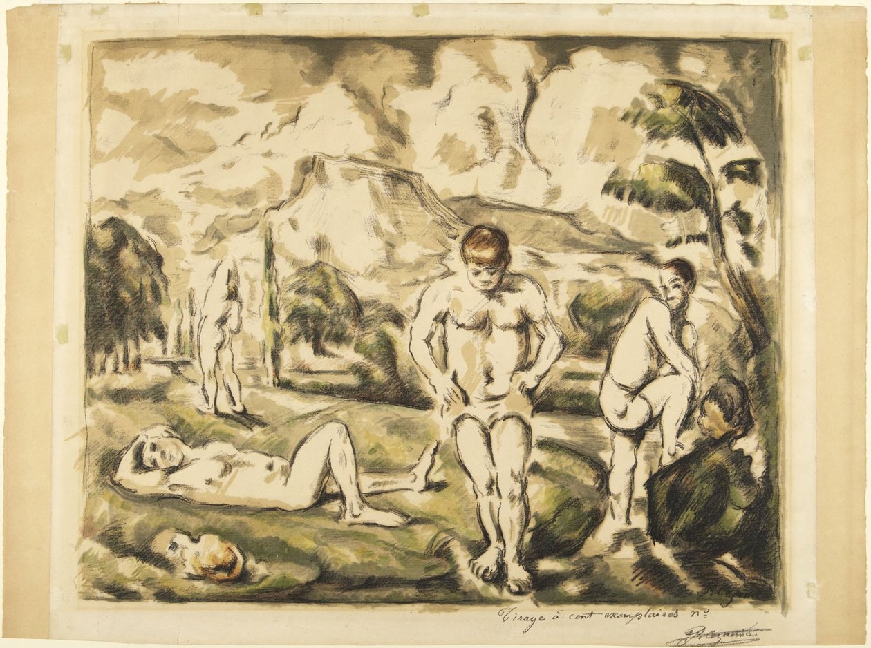 Badande av Paul Cézanne