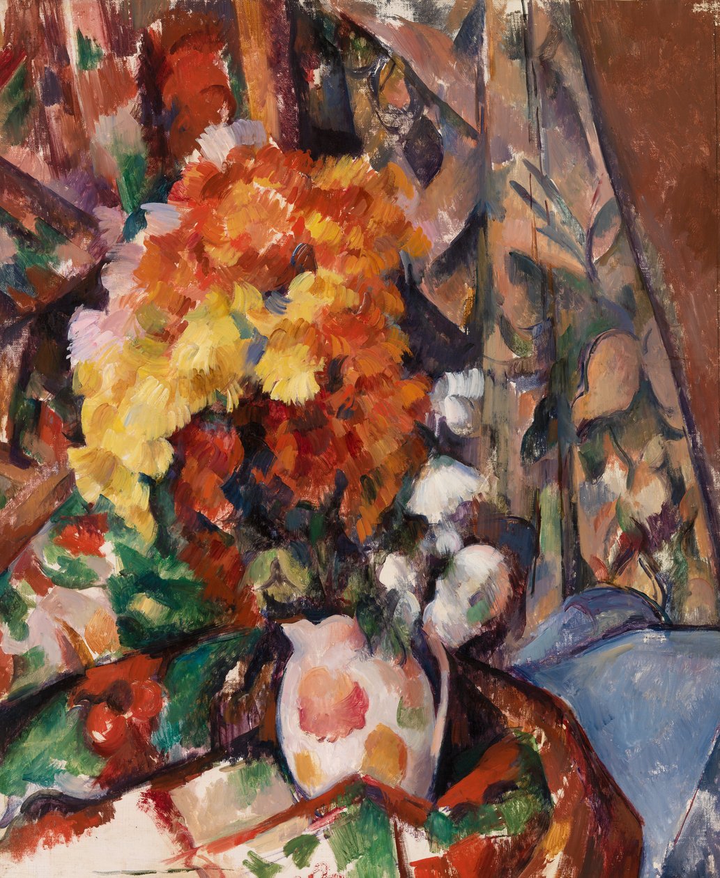 Den blommiga vasen av Paul Cézanne