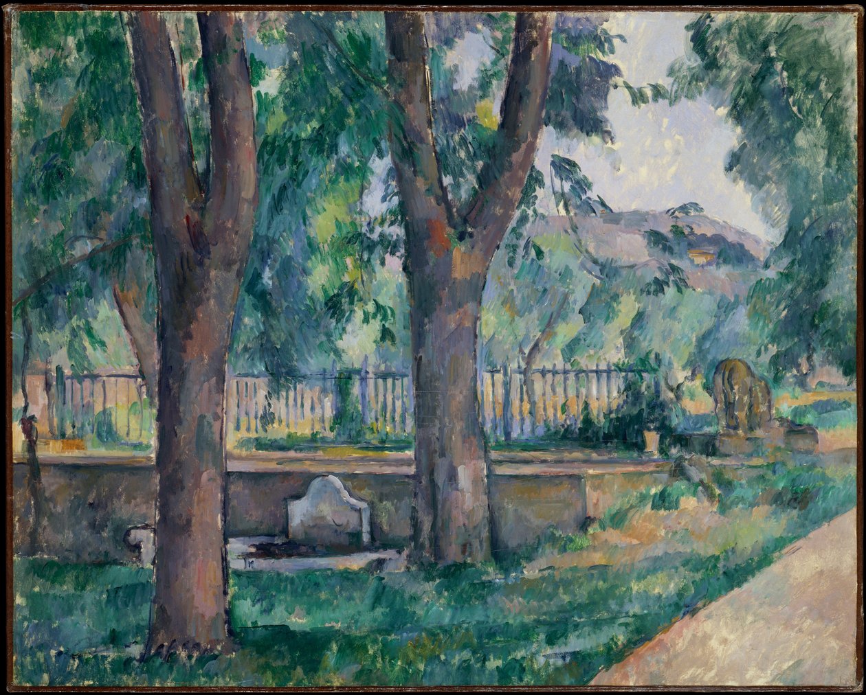 Bassängen vid Jas de Bouffan av Paul Cézanne
