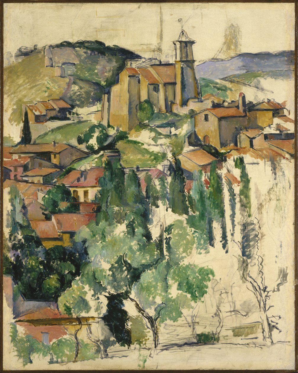 Byn Gardanne av Paul Cézanne