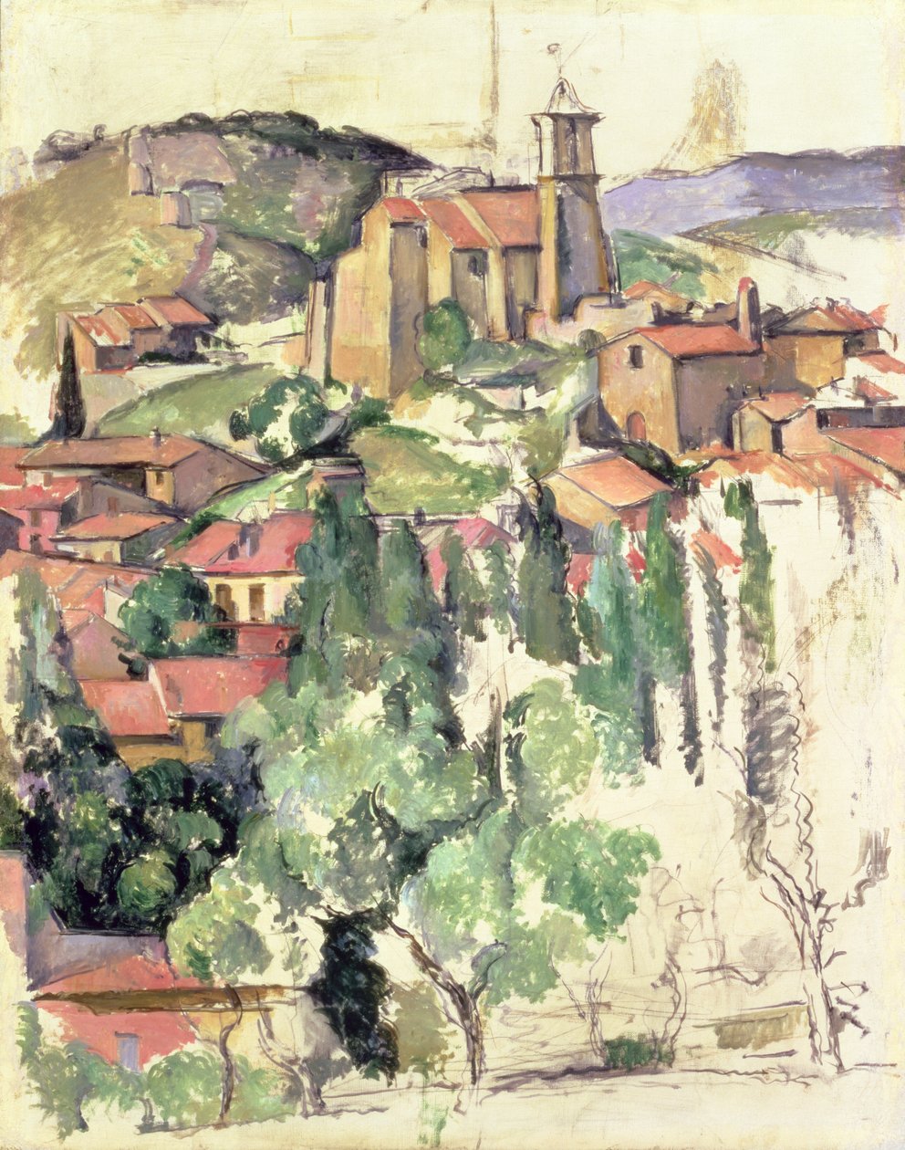 Byn Gardanne av Paul Cézanne