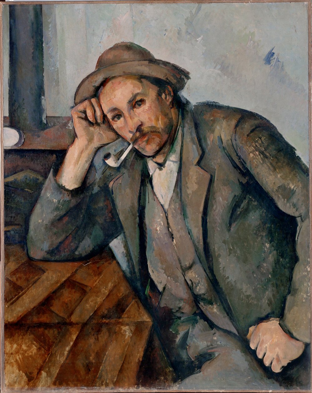 Piprökaren ... (olja på duk) av Paul Cézanne