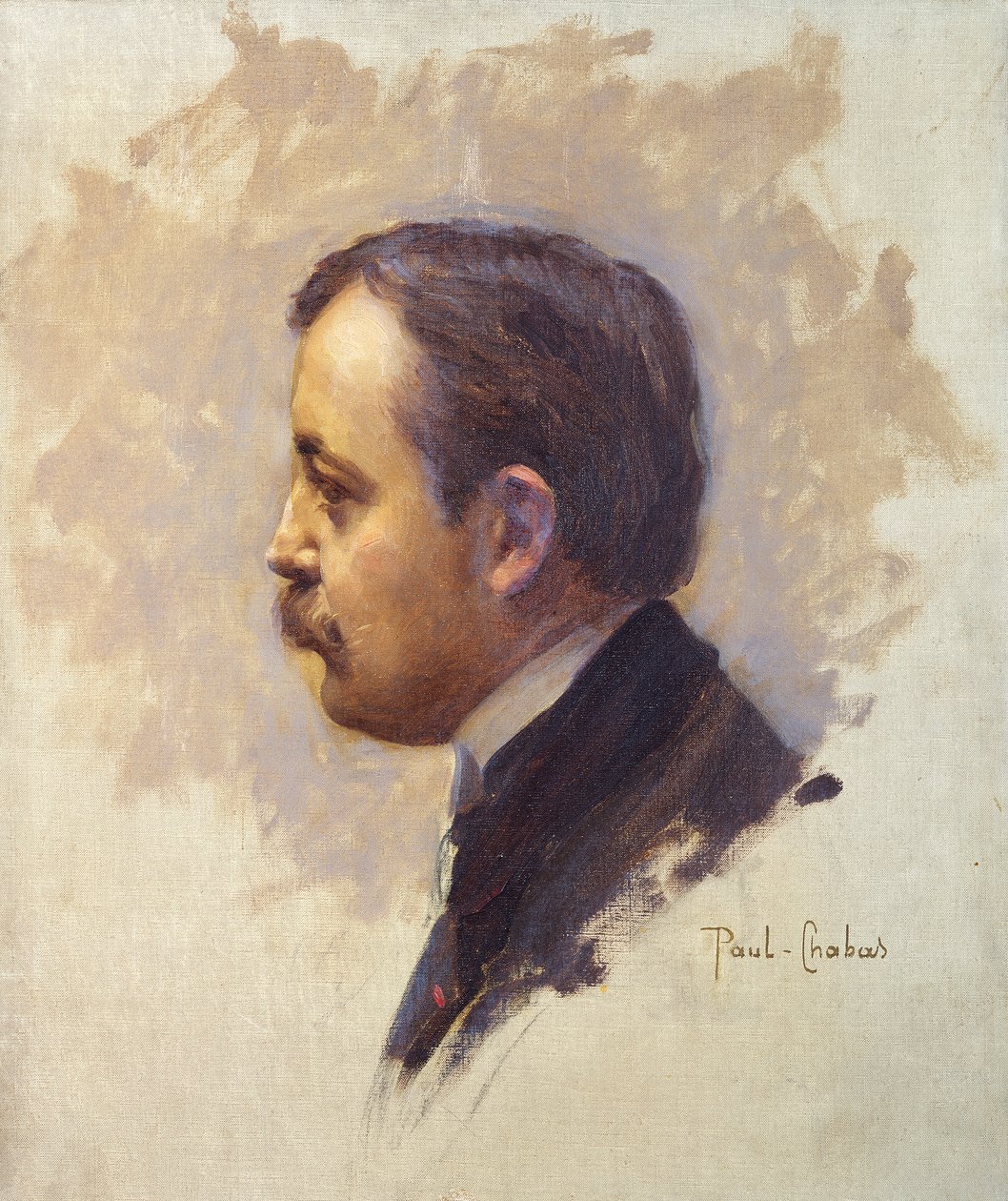 Marcel Prevost (1862-1941) (olja på duk) av Paul Chabas