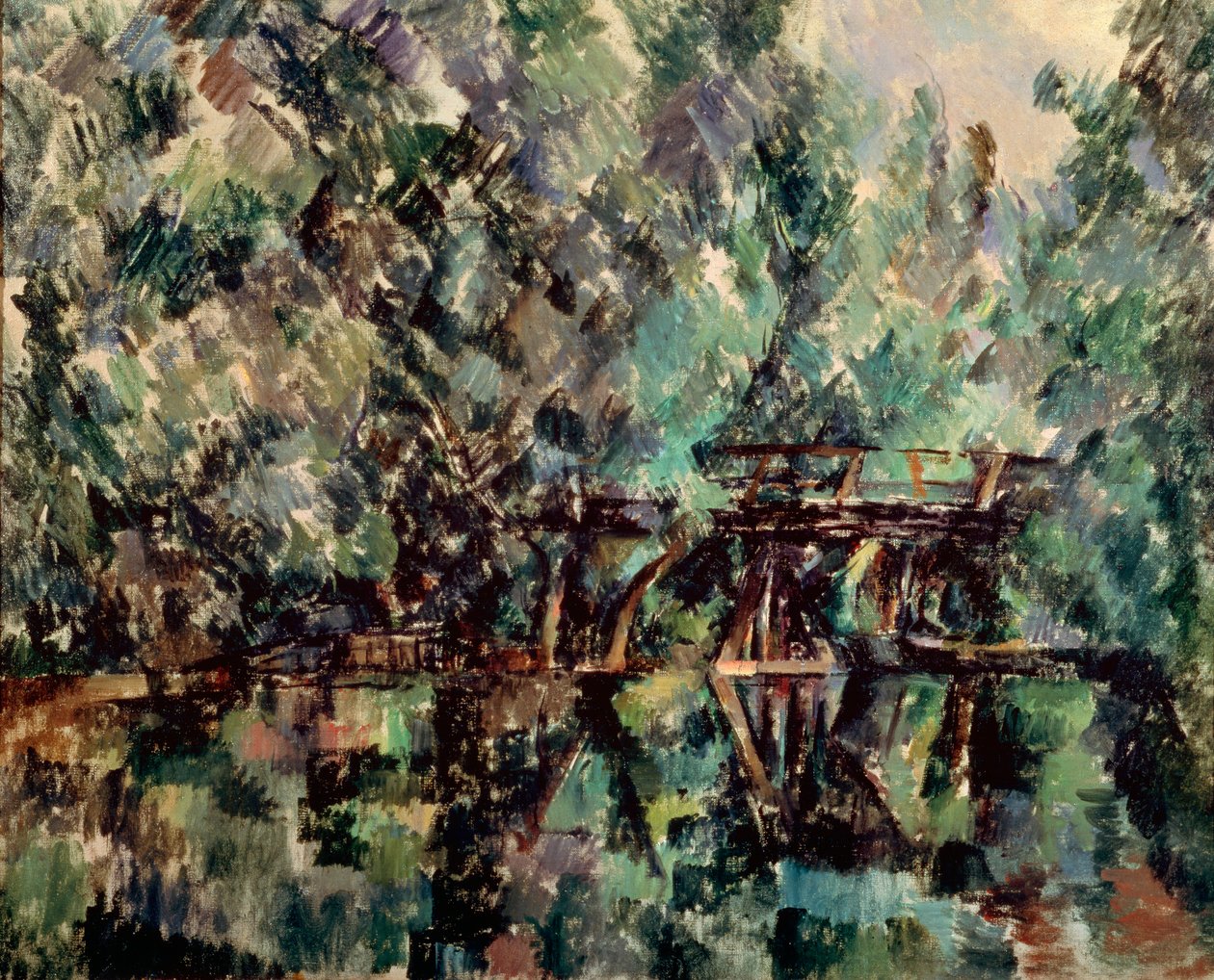 En bro över en damm, c1898. av Paul Cézanne
