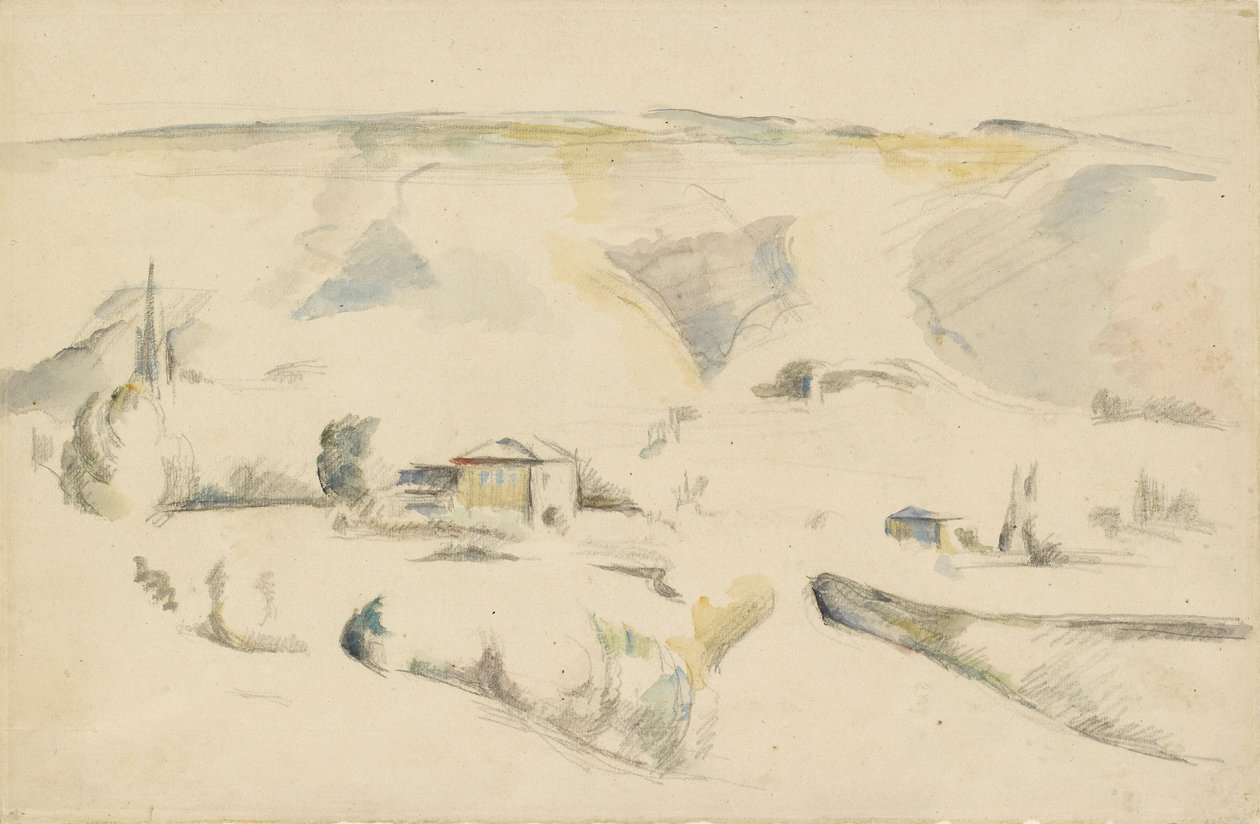 En utsikt över en dal, sent 1800-tal av Paul Cézanne