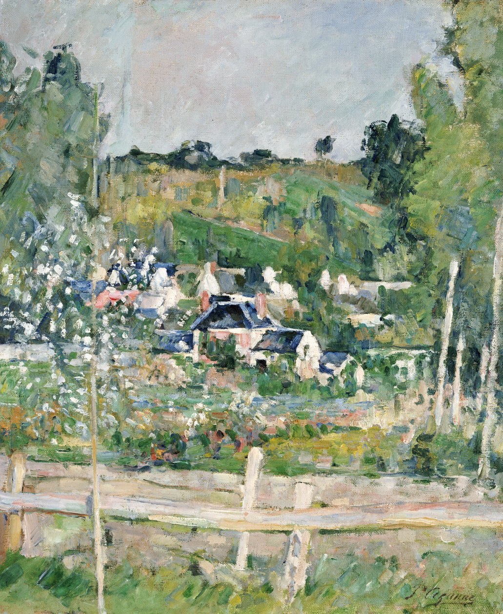Utsikt över Auvers-sur-Oise, staketet, c.1873 av Paul Cézanne