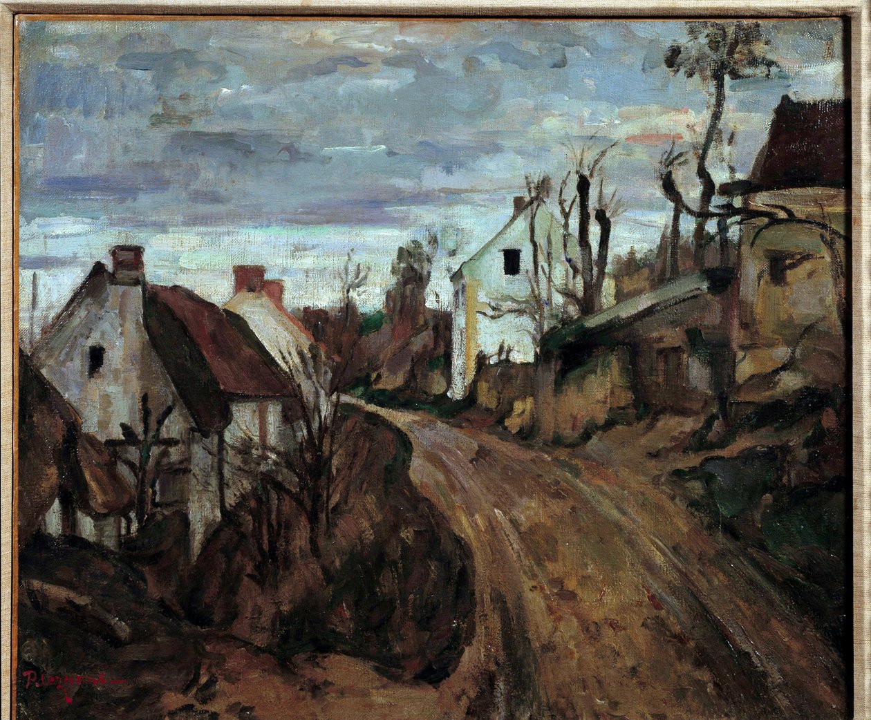 En byväg till Auvers-sur-Oise (Auvers sur Oise) Målning av Paul Cezanne (1839-1906) 1872 Sön. 0,46x0,55 m Paris, Orsay-museet av Paul Cézanne